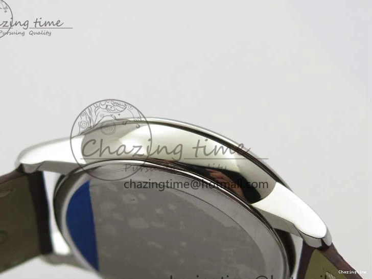 0110 Affordable De Ville Prestige Real PR SS ZF 1:1  Best Edition White Dial YG Markers Brown Leather Strap MIYOTA 7899